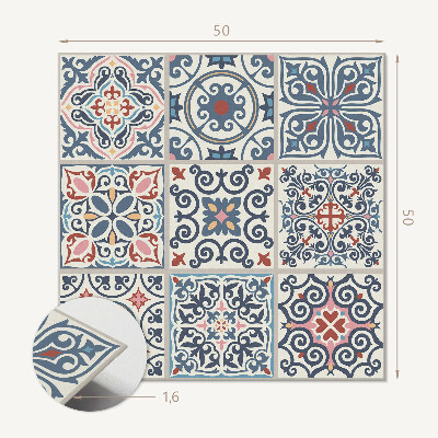 Čtvercový panel na zeď Geometrie mozaikových tvarů