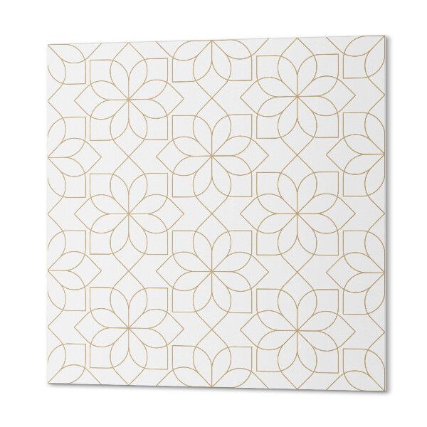Čtvercový obkladový panel Moderní květinový motiv s geometrickými tvary