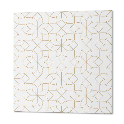 Čtvercový obkladový panel Moderní květinový motiv s geometrickými tvary