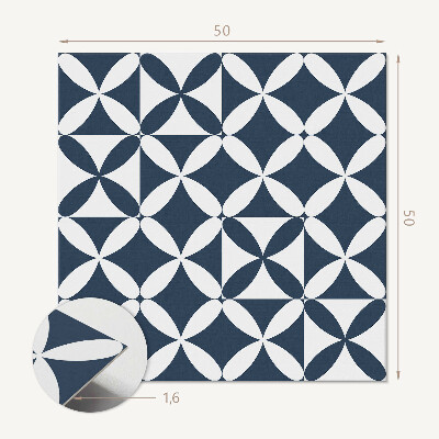 Čtvercový obkladový panel Geometrické květiny v moderním stylu