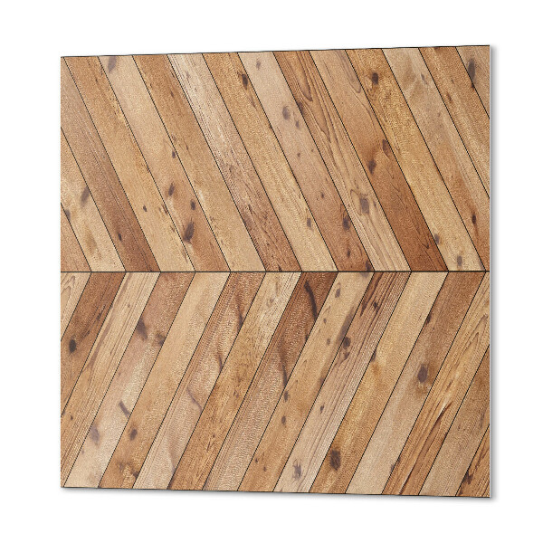 Čtvercový nástěnný panel Stylový diagonální vzor prken