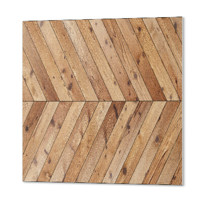 Čtvercový nástěnný panel Stylový diagonální vzor prken