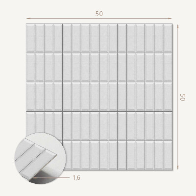 Čtvercový panel na zeď Hladká mozaika v geometrickém provedení