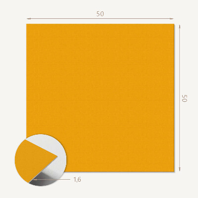 Čtvercový nástěnný panel Světle oranžová barva