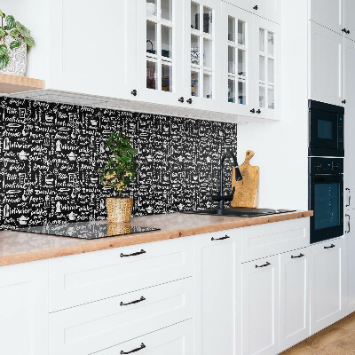 Obkladový panel PVC Černá a bílá kuchyně znamení