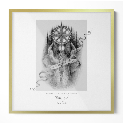 Klasický fotorámeček zlatý 50x50 cm