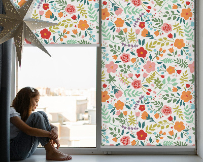 Roleta na okno Malované květiny