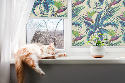 Roleta do okna Tropické rostliny
