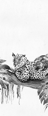 Roleta na balkonové dveře Nakreslené gepardi na větvi