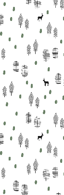 Vnitřní roleta do okna Nakreslené stromy a jeleny