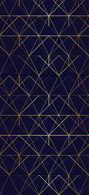 Vnitřní roleta do okna Žluté čáry spojené s trojúhelníky