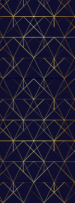 Vnitřní roleta do okna Žluté čáry spojené s trojúhelníky