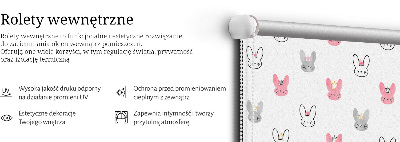 Stahovací roleta Barevné králíci v korunách