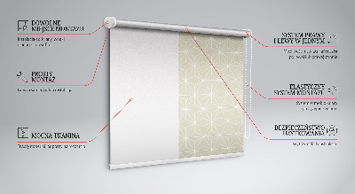 Roleta do okna Bílé tečky spojené pomocí teček