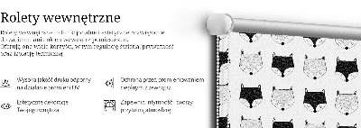 Vnitřní roleta do okna Nakreslené hlavy lišky