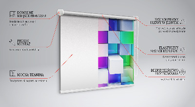 Vnitřní roleta do okna Barevné 3d kostky