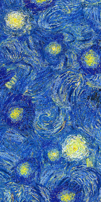 Stahovací roleta Malovaný modrý obrázek