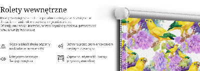 Vnitřní roleta do okna Žluté papoušci