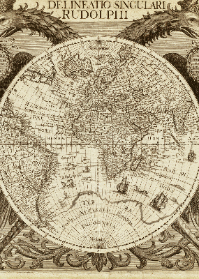 Vnitřní roleta do okna Stará mapa světa