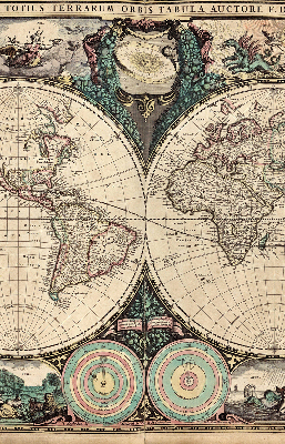 Vnitřní roleta do okna Mapa světa