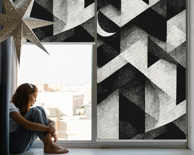 Vnitřní roleta do okna Trojúhelníky v abstrakci