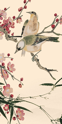 Roleta do okna Cherry flower and bird