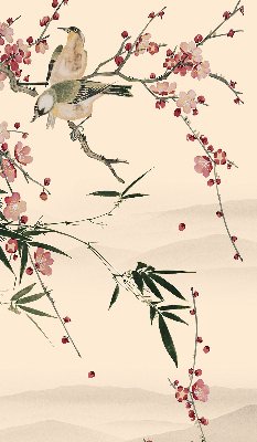 Roleta do okna Cherry flower and bird