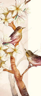 Vnitřní roleta do okna Ptáci na stromě s květinami