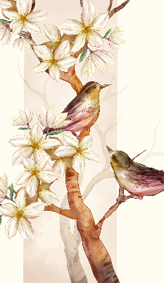 Vnitřní roleta do okna Ptáci na stromě s květinami