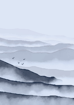 Vnitřní roleta do okna Hory v mlze