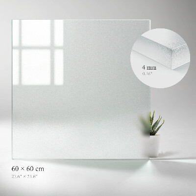 Deska na stůl čtvercového tvaru v poloprůhledném provedení