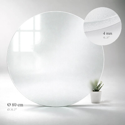 Skleněná kulatá deska na stůl, poloprůhledná