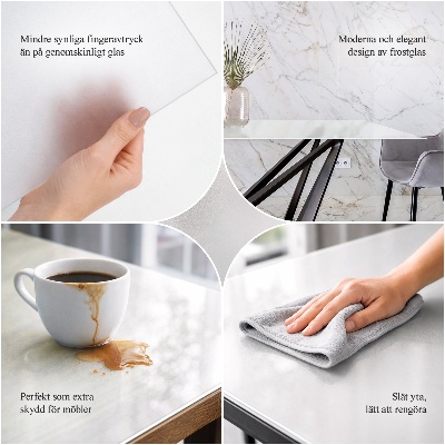 Skleněná kulatá deska na stůl, poloprůhledná