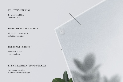 Skleněná obdélníková deska na stůl v poloprůhledném provedení