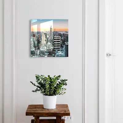 Panorama města s mrakodrapy