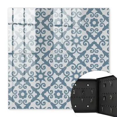 Geometrická elegance v odstínech modré