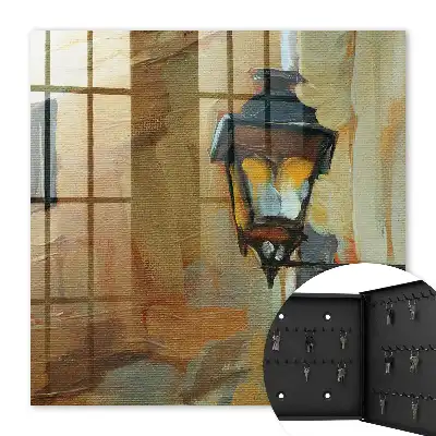 Retro lampa s teplým pozadím
