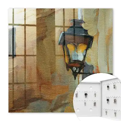 Retro lampa s teplým pozadím