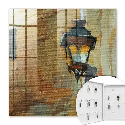 Retro lampa s teplým pozadím