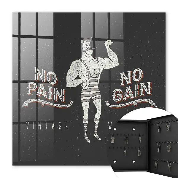 Retro strongman motivační nápis