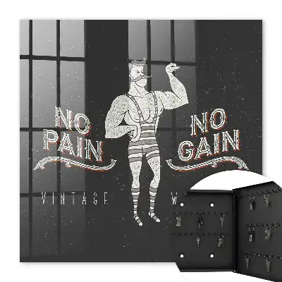 Retro strongman motivační nápis