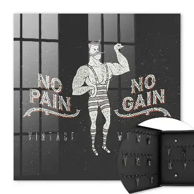 Retro strongman motivační nápis