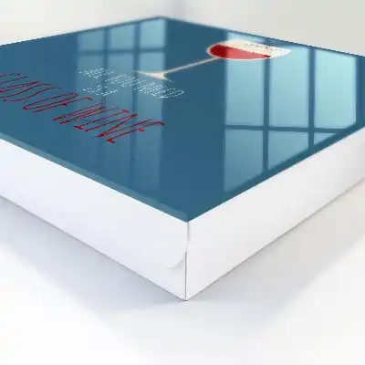 Sklenice vína s inspirativním nápisem