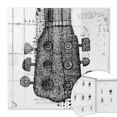 Ilustrace kytary s výjimečnými detaily