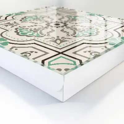 Geometrická dekorace s rostlinnými akcenty
