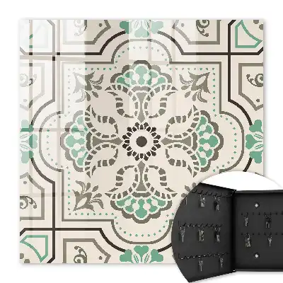 Geometrická dekorace s rostlinnými akcenty