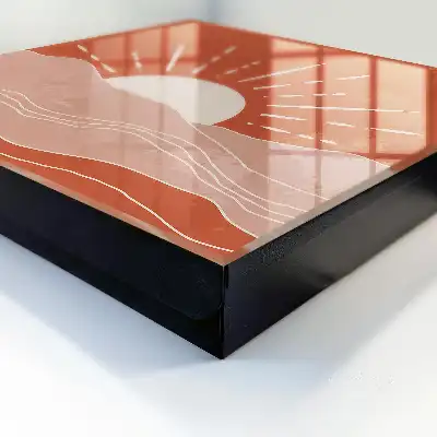 Oranžový úsvit v minimalistické grafice