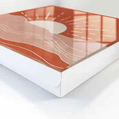 Oranžový úsvit v minimalistické grafice