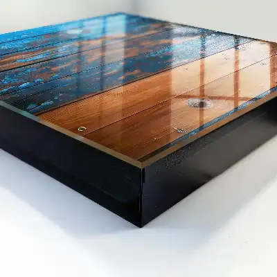 Dřevěná textura s modrou barvou