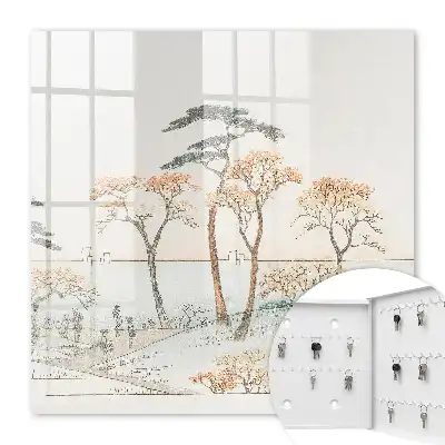 Japonská krajina jemných barev